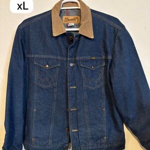Wrangler Denim Jacket with Tan Collar